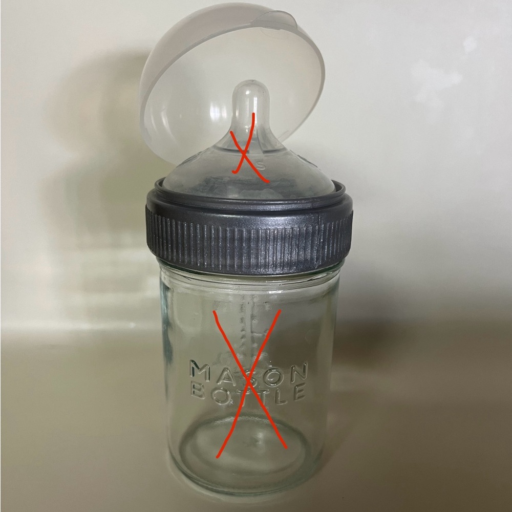 Mason baby bottle rings and tops only